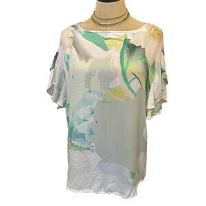 FINLEY Floral Made in USA Shirt Top size XS